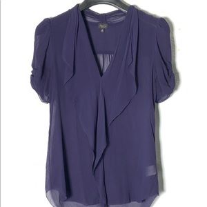 Aritzia T.Babaton Short Sleeve Silk Blouse